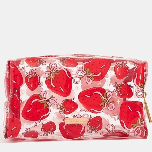 Skinnydip London strawberry bow, make up bag Cosmetic Bag - Picture 7 of 7